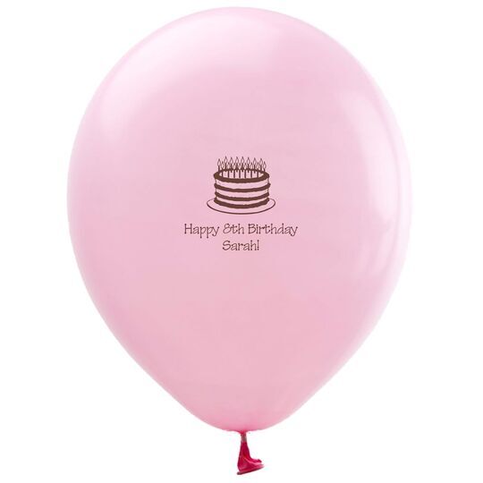 Sophisticated Birthday Cake Latex Balloons